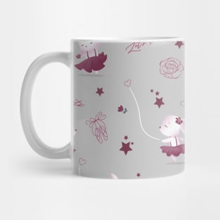 Magic moments with cute bunnies grey Mug